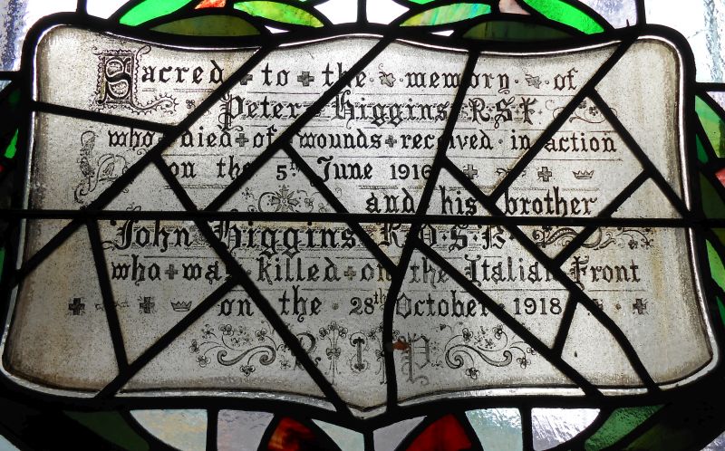 Higgins memorial window